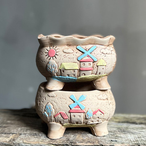 <span class=keywords><strong>Pot</strong></span> <span class=keywords><strong>de</strong></span> fleurs en céramique style pastoral Msh, petit <span class=keywords><strong>pot</strong></span> à succulentes en forme <span class=keywords><strong>de</strong></span> <span class=keywords><strong>moulin</strong></span> à <span class=keywords><strong>vent</strong></span>, directement <span class=keywords><strong>de</strong></span> l'usine - Product Image 3