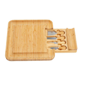 Ensemble de planches à fromage en bambou avec couteaux et fourchettes pour servir des charcuteries 1044 - Product Image 2