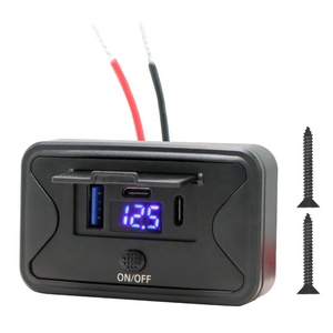 12V-<span class=keywords><strong>24V</strong></span> 90W kép pd3.0 USB C 36W & QC3.0 18W 3 cổng phụ kiện ổ cắm sạc xe hơi cho xe buýt RV xe tải cắm trại - Product Image 1