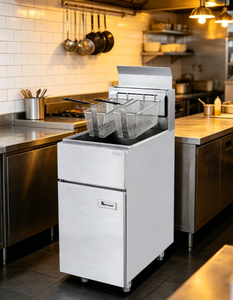 Tres <span class=keywords><strong>Tipos</strong></span> <span class=keywords><strong>de</strong></span> Freidoras Industriales a Gas Duraderas para Cocina Comercial, para Papas Fritas, <span class=keywords><strong>Pollo</strong></span> y Otros Alimentos - Product Image 4