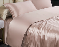 Parure de lit en soie mûre, ensemble de literie de luxe 100%, couleur unie, usine chinoise