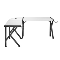 Nouveau moderne portable personnalisé réglable en forme de L rvb lumières LED ordinateur PC Gamer table de jeu bureau