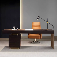 Ensemble de bureau et de chaises de bureau à domicile minimaliste italien, combinaison de bureau d'écriture