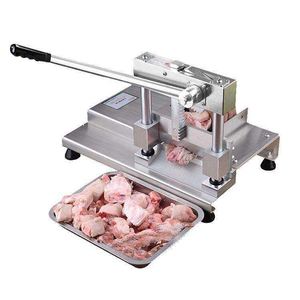 Máquina Cortadora de Carne Automática de Acero Inoxidable, Cortadora Manual de Chuletas de Cerdo y Patas de Cerdo con Motor Central, Máquina para Cortar Huesos - Product Image 1