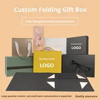 Boîte cadeau personnalisée avec fermeture magnétique pour emballage cosmétique vide pliable