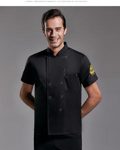 Venta al por mayor baratos restaurante Bar uniformes Chef Tops chaquetas algodón profesional Chef uniformes personalizado tejido poliéster/algodón - Product Image 3