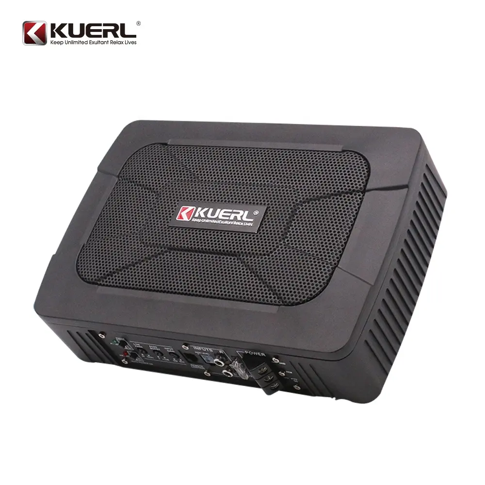 Kuer Grosir Audio Mobil Kualitas Tinggi Di Bawah Jok Ramping Woofer SPL 6*9 Inci Subwoofer Mobil Aktif