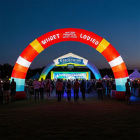 Arche gonflable publicitaire avec éclairage LED, en bâche PVC et tissu Oxford, pour arche gonflable