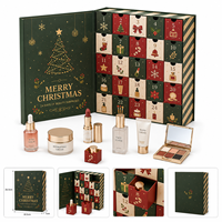Boîte cadeau calendrier de l'avent de Noël personnalisée, 24 jours, emballage rigide à tiroir magnétique pour cosmétiques, soins de la peau, maquillage