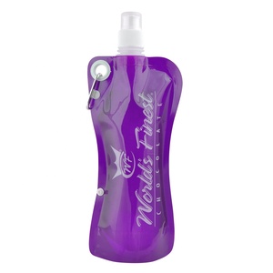 Eco Friendly BPA-free Collapsible <strong>Football</strong> <strong>Water</strong> <strong>Bottle</strong> 500ml Durable Drinking Plastic Foldable Bag with Custom Logo Printing - Product Image 5