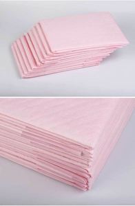 Tapis de propreté jetables super absorbants roses pour chiots et chiens, en SAP et PE, en papier de soie de bois, pour l'entraînement à la propreté des chats et l'absorption des odeurs et des urines - Product Image 2