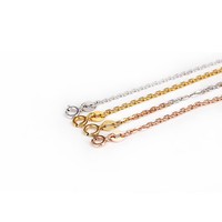 Collier chaîne à maillons Lerca en or massif pur 9k/14k/18k plaqué rhodium, tendance, pour mariage et fiançailles, unisexe, vente en gros