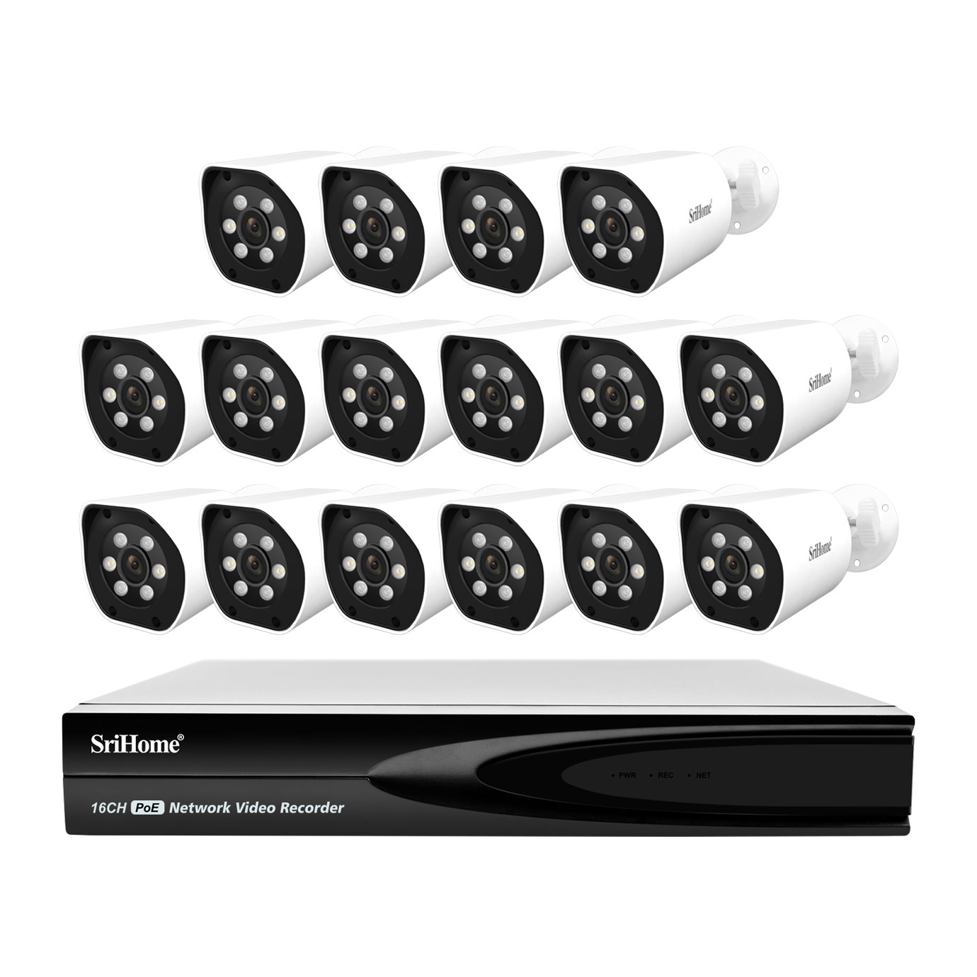 Горячая Распродажа! H.265 Full HD IP-камера Водонепроницаемая POE 16CH 5MP комплект видеонаблюдения системы безопасности CCTV NVR