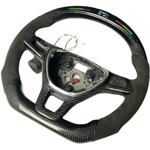 Véritable volant de conception de course sportive LED en Fiber de carbone pour Volkswagen <span class=keywords><strong>Golf</strong></span> 6 Polo <span class=keywords><strong>GTI</strong></span> MK6 6r MK7 2013 amélioration du style de voiture - Product Image 2