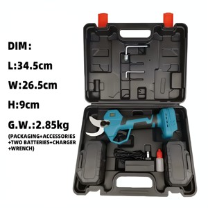 Cisailles <span class=keywords><strong>électrique</strong></span>s de taille-haie sans fil 35 mm, prix usine, batterie lithium 21 V, 2 batteries, multifonctionnelles, en plastique - Product Image 5