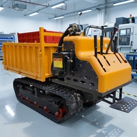 Mini-transporteur sur chenilles compact 1T 1.5T 2T 3T pour terrains boueux, opérations agricoles et minières