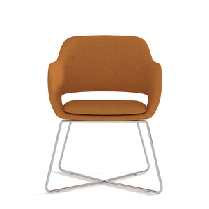 Sandalye fabrika özel Metal çelik boru baz soğuk tedavi yüksek esneklik kalıplı köpük ofis ziyaretçi bekleme resepsiyon odası sandalye - Product Image 4