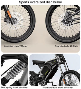 Moto Électrique Tout-Terrain 3000 W Vitesse Maximale 48 km/h Autonomie 80 km Vélo Électrique de Montagne 48 V VTT Électrique - Product Image 4