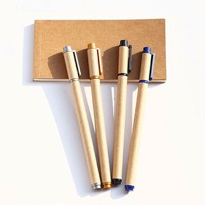 Writing Tube Ballpoint <b>Cheap</b> Promotional Eco Friendly Gift Recycled Kraft Paper Pen Custom Logo - Product Image 3