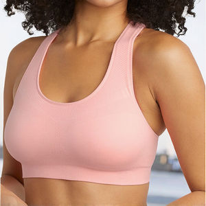 Soutien-gorge de sport pour femme de haute qualité, design dos nu, confortable pour la gym et l'entraînement, style sexy sans coutures avec logo frontal - Product Image 3