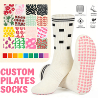 Chaussettes en coton personnalisées avec logo, antidérapantes, pour yoga, pilates et ballet, pour femmes, vente en gros, conception gratuite