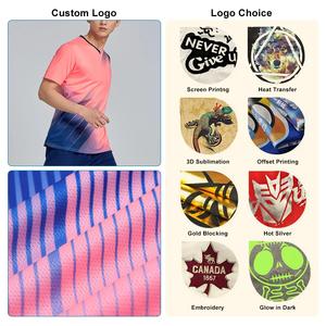 เสื้อฟุตบอลคุณภาพดี แขนสั้น พิมพ์ลาย ระบายอากาศ แห้งเร็ว สำหรับฤดูร้อน เหมาะสำหรับทั้งชายและหญิง ผู้ใหญ่ ชุดฝึกซ้อมทีมฟุตบอล - Product Image 5