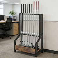 Support de rangement pour clubs de golf et 9 balles, présentoir pour putters en bois et en fer, pour simulateur et garage
