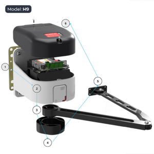 Moteur <span class=keywords><strong>de</strong></span> portail battant industriel robuste 24V DC étanche avec télécommande et verrouillage automatique pour portes <span class=keywords><strong>de</strong></span> villa - Product Image 5