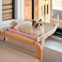 Lit suspendu durable en PVC en fer PP pour chat hamac solaire toute l'année pour les chats pour se détendre et dormir près de la fenêtre lit solide pour animaux de compagnie