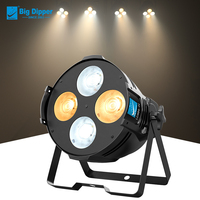 Dipper besar kontrol DMX kaleng Par diaktifkan suara 4x40w lampu COB putih hangat putih dingin 4-Eye