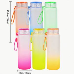 Bouteille d'eau en verre dégradé vierge de 500 ml (17 oz) pour sublimation DIY, idéale pour l'impression par transfert thermique – Expédition depuis l'entrepôt américain - Product Image 2