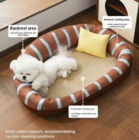 Lit pour animaux de compagnie amovible et lavable, canapé-lit pour chien, lit chaud pour chien et chat en hiver, coussin pour animaux de compagnie toutes saisons pour chiens de petite et moyenne taille