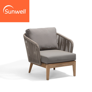 مجموعات أرائك حديثة للفنادق من خشب الساج رائجة البيع - Product Image 4