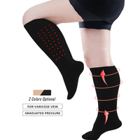 Bas de compression de maternité mi-cuisses pour soulager les œdèmes et la douleur pendant la grossesse, 20-30 mmHg, chaussettes de soutien de la circulation pour femmes et hommes