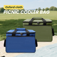 Glacière isotherme légère et durable en tissu Oxford 30L, avec ouvre-bouteille, étanche, pour aliments et canettes, boîte de rangement pour camping extérieur, personnalisable
