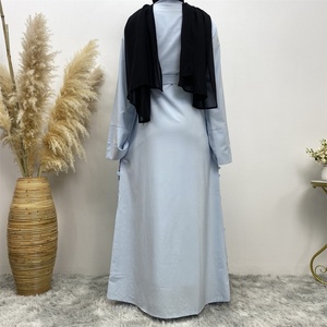 1789 #   Diseño de Moda Musulmana, Cárdigan Elegante con Flores Bordadas en 3D, 3 Colores, Abaya Popular - Product Image 3