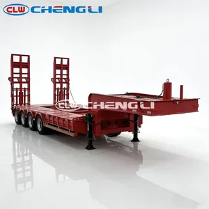 Camión de Remolque de Plataforma Plana, Remolque de Plataforma Plana para Trabajo Pesado, 3 y 4 Ejes, 40FT, 53FT, 20FT, 60FT, Transporte de Contenedores, Plataforma de Remolque - Product Image 6