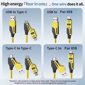 สายชาร์จเร็วแบบยืดหดได้ 65W รุ่นสปริง 4-in-1 /<span class=keywords><strong>USB</strong></span>/หัวต่อ Type-<span class=keywords><strong>C</strong></span> ที่ใช้งานร่วมกันได้ - Product Image 3