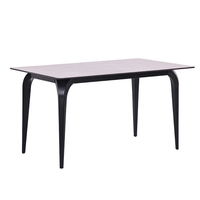 Chaise moderne en métal sculptée avec dessus en marbre, blanc, peu encombrant, ensemble table à manger de luxe pour la vente à domicile