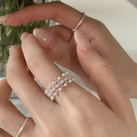 Fanhua Schmuck TikTok Bestseller Anlauffreier Edelstahl Wasserdichter Vergoldeter Durchbrochener Spitzenring