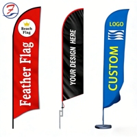 Drapeau de plage personnalisé grand format en tissu avec accessoires de présentation