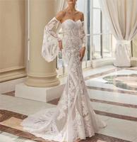 2024 exquis bretelles spaghetti col en v dentelle robe de mariée robe de mariée avec manches détachables dos nu balayage train Style français