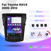 Layar Vertikal Tesla 9.7" Android Stereo untuk Toyota RAV4 2006-2012 Wireless CarPlay Android Auto DSP GPS Nav Kamera Mundur AHD