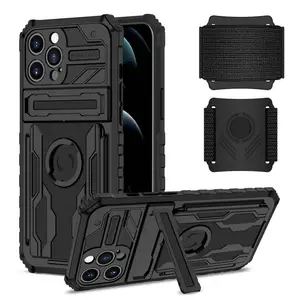 Armor Sport Gym Running Armband For iPhone Sports Running Arm Band Cell Phone Holder Pouch Case For Samsung