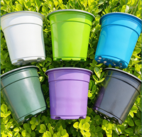 Pot Plastik Dua Warna untuk Pembibitan, Pot Bunga Sukulen Warna-warni, Wadah Penanam untuk Perkecambahan Benih
