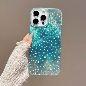 เคสโทรศัพท์มือถือลายหินอ่อนสุดหรู รุ่นบลูโอเชียน ฮอลิเดย์ ซีรีส์ วัสดุ PC+TPU สำหรับ iPhone 11-16 Pro Max ป้องกันการกระแทก - Product Image 1