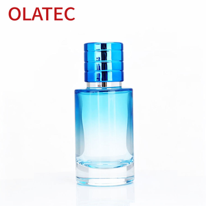 Flacone di Profumo <span class=keywords><strong>50</strong></span> ml di Lusso, Bottiglia Spray in Vetro Cilindrico Sfumato Marrone con Tappo a Vite Elettroplaccato Oro - Product Image 3