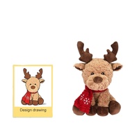 Peluche personnalisée en coton PP, motif renne de Noël mignon, pour anniversaire, vente en gros