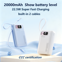Nouveau chargeur portable à affichage numérique de grande capacité 20000mAh, kit de charge sans batterie (étui + carte mère)
