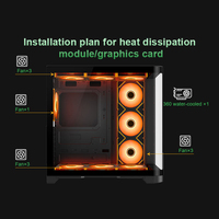 Boîtier PC Gaming ZeroMaster Mid Tower MicroATX avec panneau frontal Type-C et verre trempé, compatible ATX MATX Mini-ITX, châssis de bureau OEM